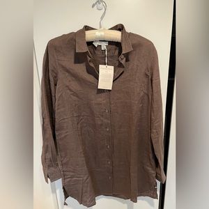 NWT, Garnett hill linen blouse